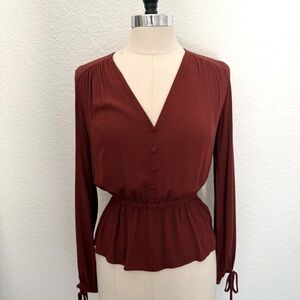 H&M Blouse Size 4~Dark Rust
